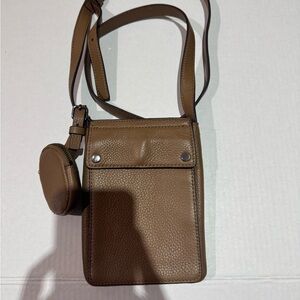 Vince Camuto Tan Leather Crossbody Bag